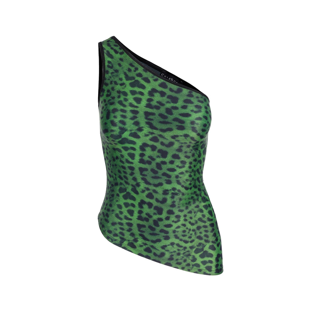 "DEVA TOP" Green Leopard Eco Print